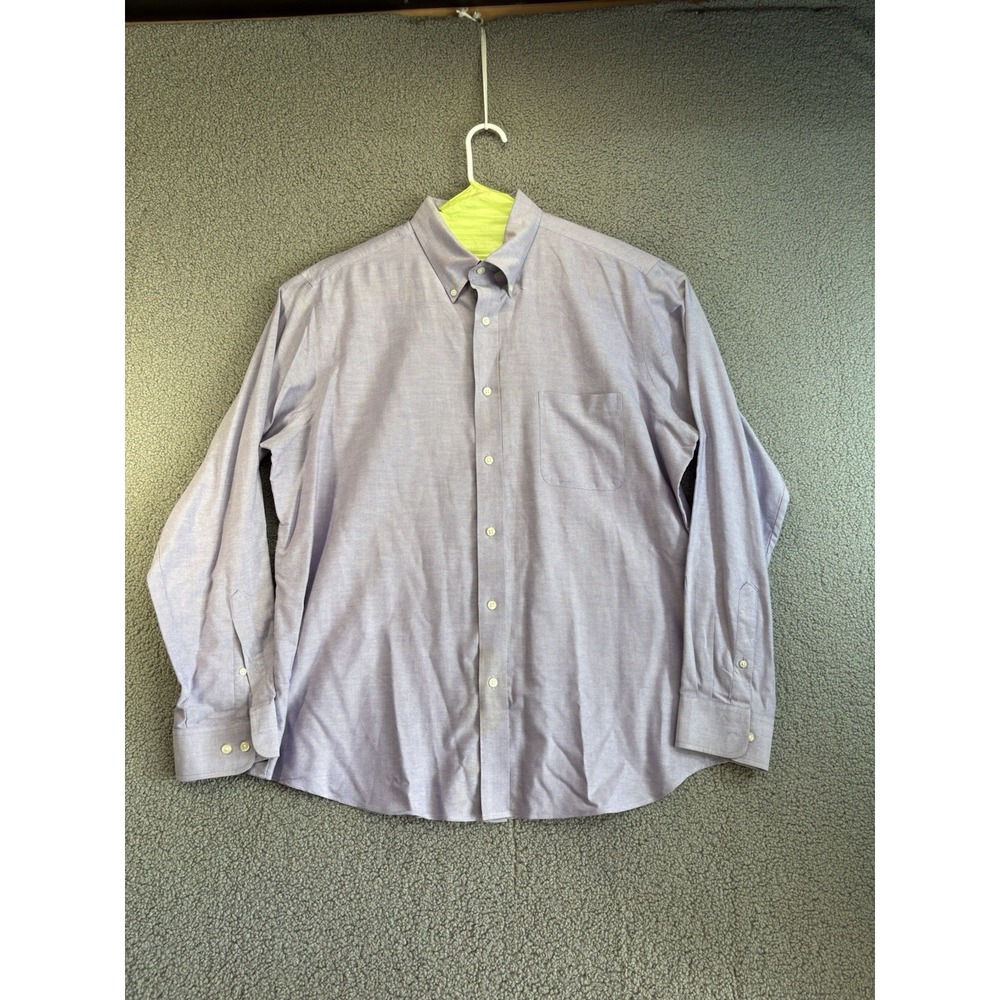 Croft & Barrow Classic Dress Cut Shirt Men's 18.5 36/37 Blue